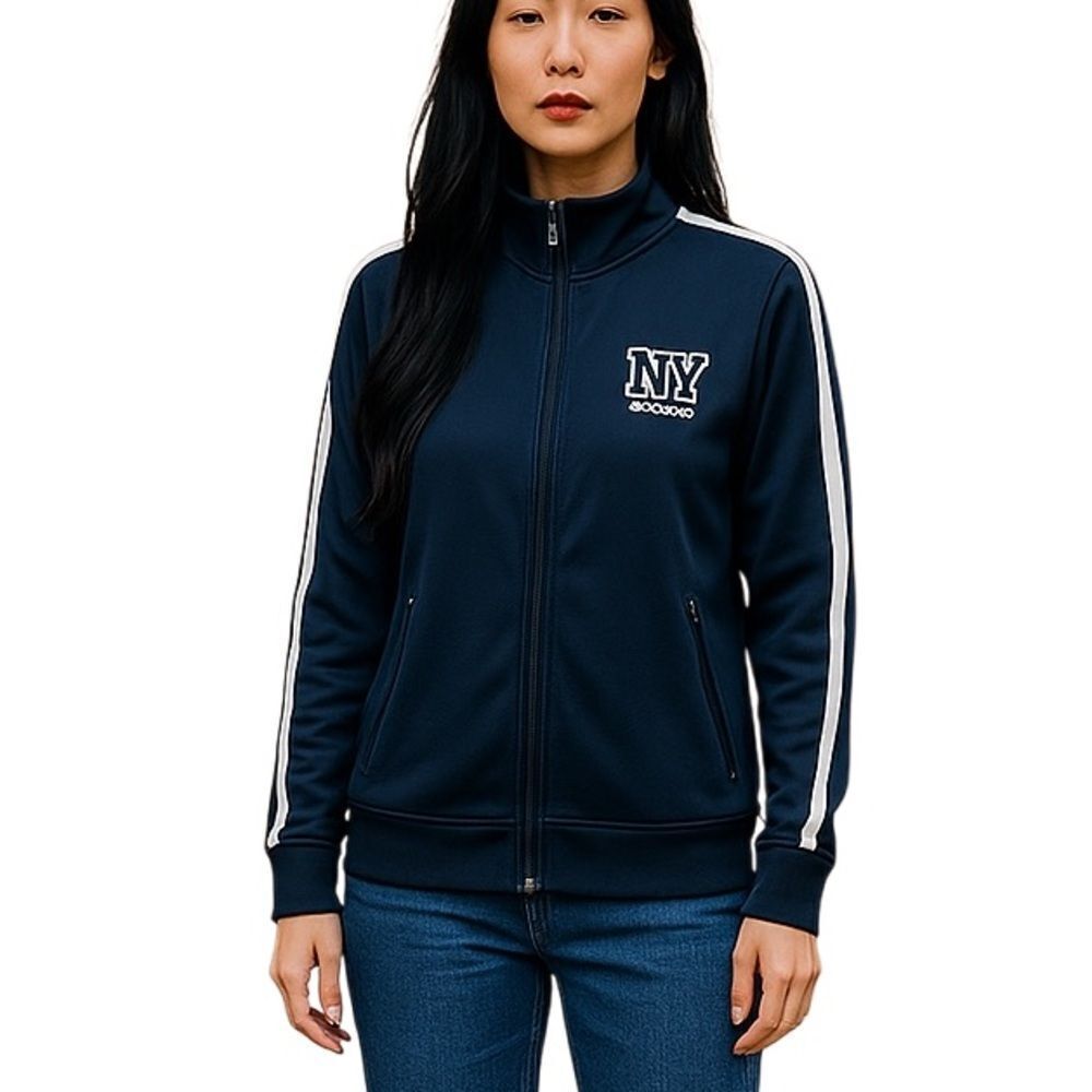 NY Jeans Zippered Athletic Jacket Size X~Large